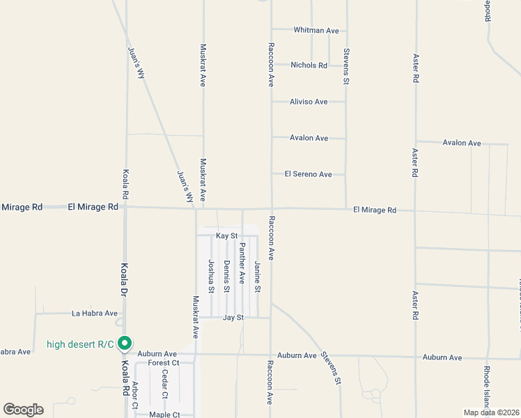 map of restaurants, bars, coffee shops, grocery stores, and more near 10000 El Mirage Road in Adelanto