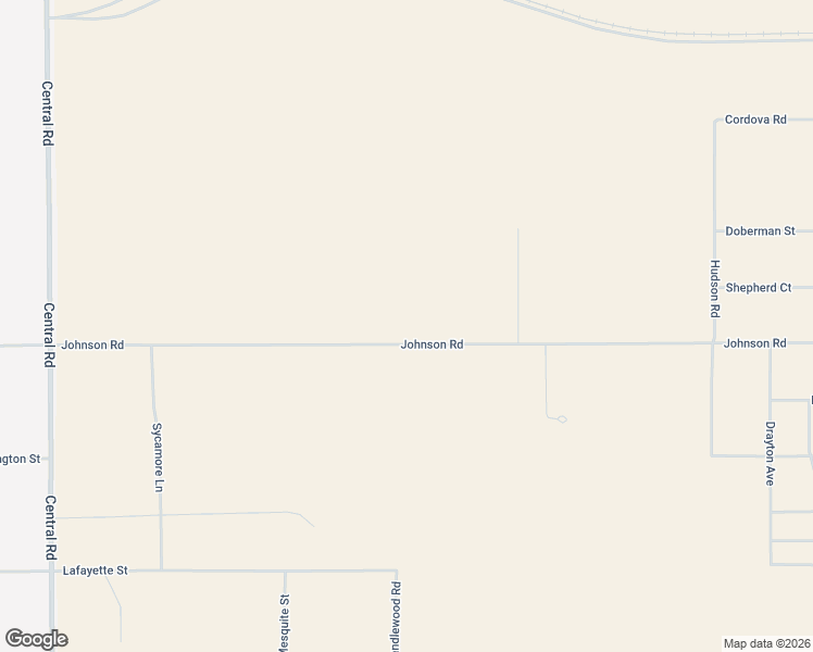 map of restaurants, bars, coffee shops, grocery stores, and more near Johnson Road in Apple Valley