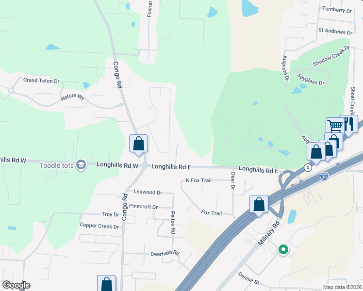 map of restaurants, bars, coffee shops, grocery stores, and more near 1924 Longhills Road East in Benton