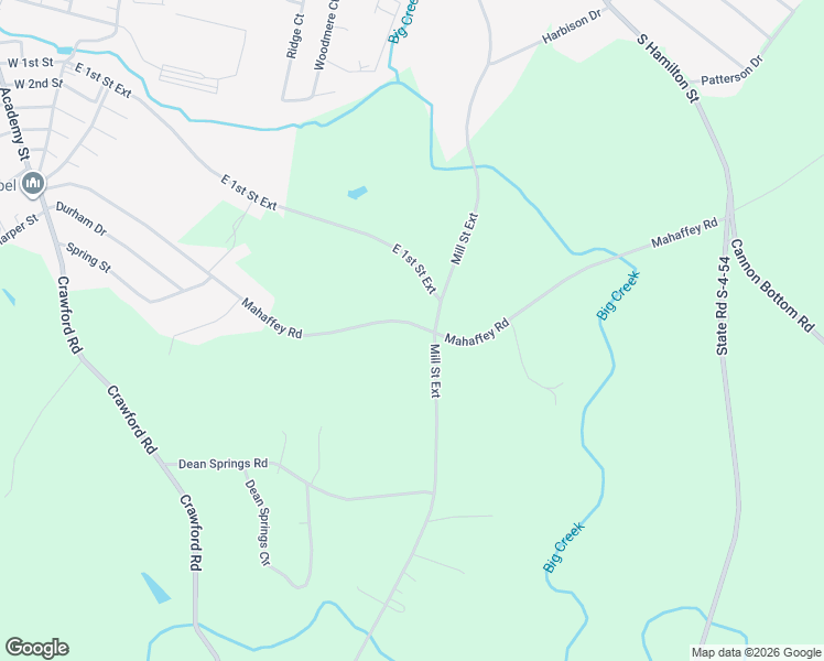 map of restaurants, bars, coffee shops, grocery stores, and more near 248 Mahaffey Road in Williamston