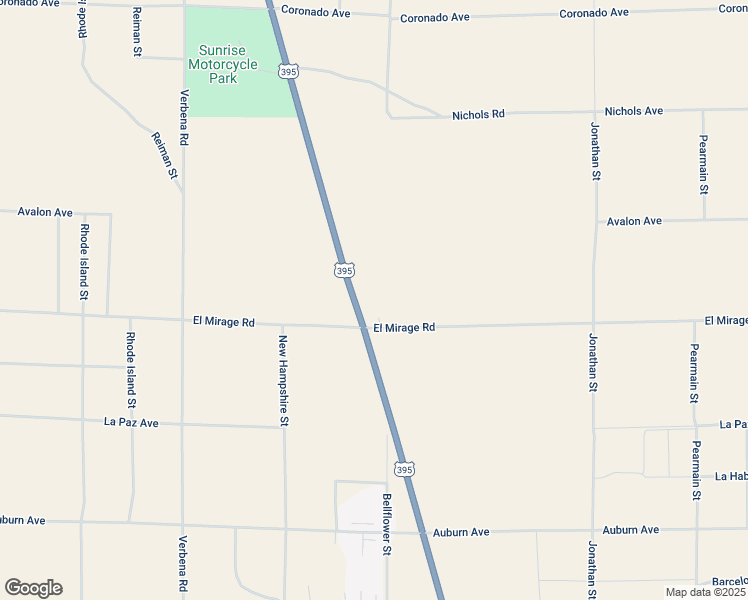 map of restaurants, bars, coffee shops, grocery stores, and more near 19315 U.S. 395 in Adelanto