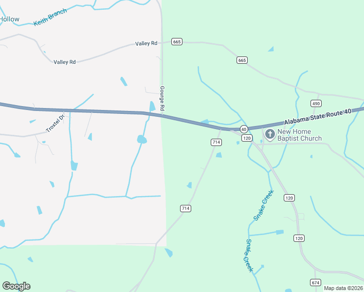 map of restaurants, bars, coffee shops, grocery stores, and more near 152 County Road 714 in Valley Head