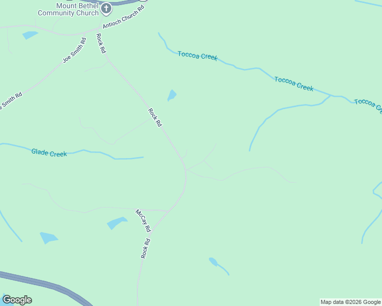 map of restaurants, bars, coffee shops, grocery stores, and more near 1942 Rock Road in Mount Airy