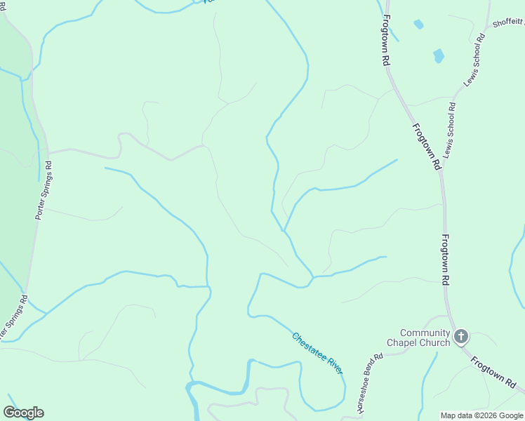 map of restaurants, bars, coffee shops, grocery stores, and more near 125 River Trail in Dahlonega