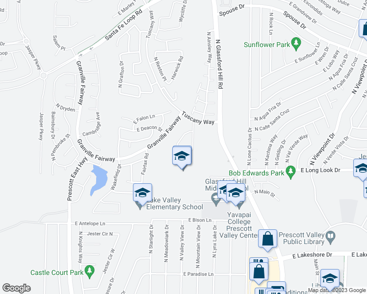 map of restaurants, bars, coffee shops, grocery stores, and more near 4087 North Providence Road in Prescott Valley