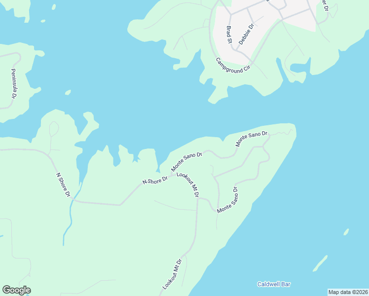 map of restaurants, bars, coffee shops, grocery stores, and more near 139 Monte Sano Drive in Scottsboro