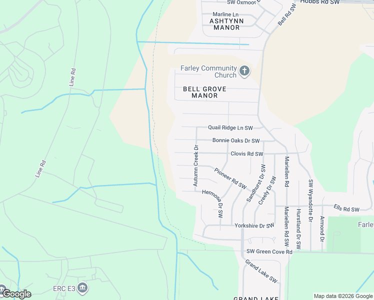 map of restaurants, bars, coffee shops, grocery stores, and more near 2601 Bonnie Oaks Drive Southwest in Huntsville
