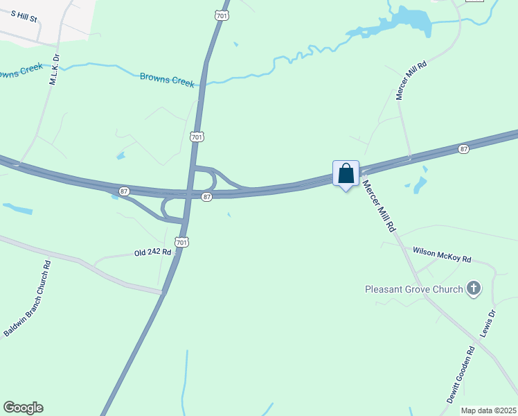 map of restaurants, bars, coffee shops, grocery stores, and more near North Carolina 87 Bypass in Elizabethtown