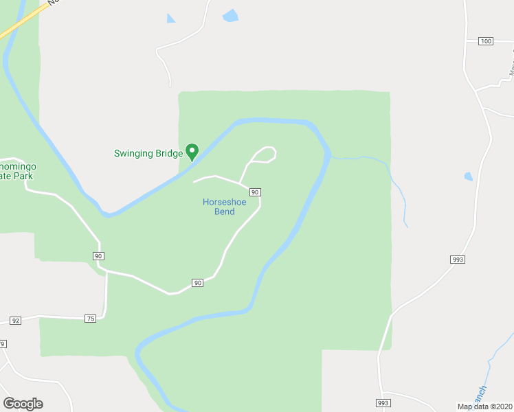 map of restaurants, bars, coffee shops, grocery stores, and more near 105 State Park Rd in Tishomingo