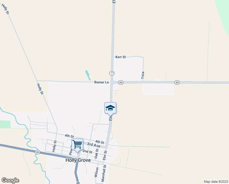 map of restaurants, bars, coffee shops, grocery stores, and more near 892 Coleman Drive in Holly Grove