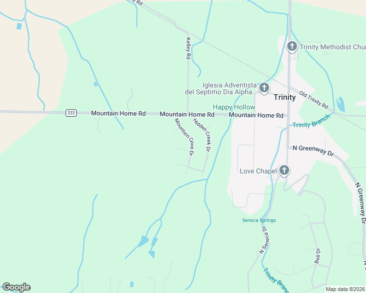 map of restaurants, bars, coffee shops, grocery stores, and more near 43 Natches Trace in Trinity