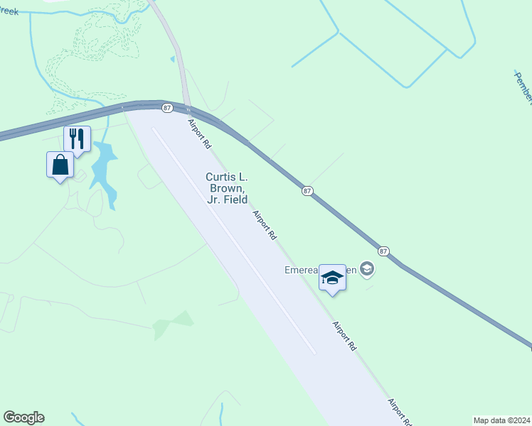 map of restaurants, bars, coffee shops, grocery stores, and more near 645 Airport Road in Elizabethtown