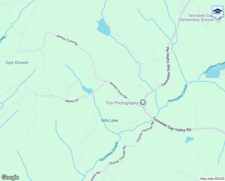 map of restaurants, bars, coffee shops, grocery stores, and more near 303 Jennys Cove Road in Cleveland