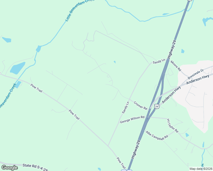 map of restaurants, bars, coffee shops, grocery stores, and more near 245 Cromer Road in Williamston