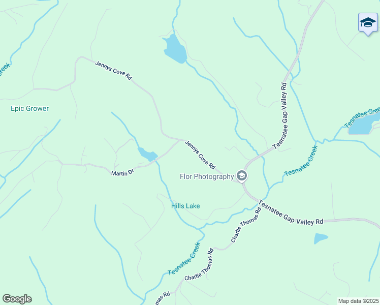 map of restaurants, bars, coffee shops, grocery stores, and more near 303 Jennys Cove Road in Cleveland
