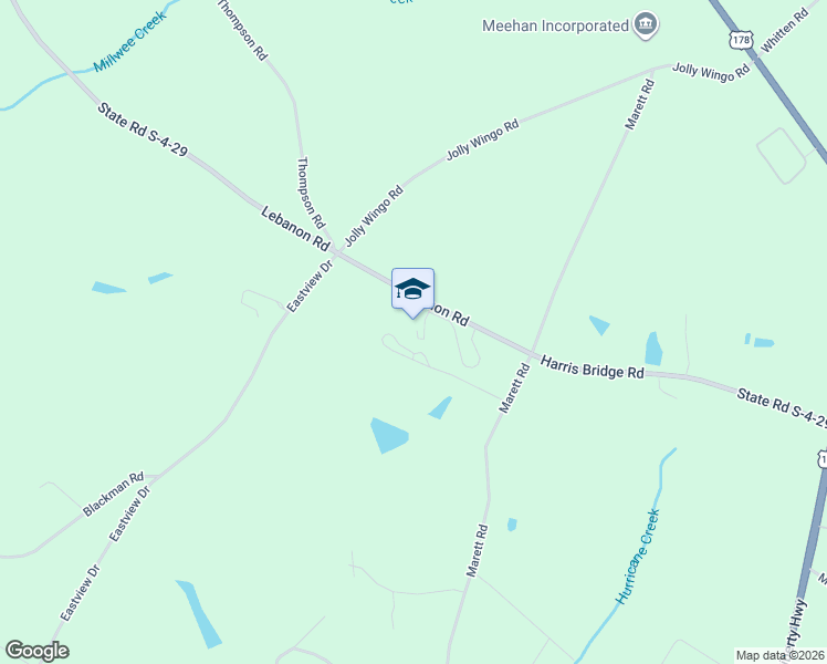 map of restaurants, bars, coffee shops, grocery stores, and more near 2850 Lebanon Road in Pendleton