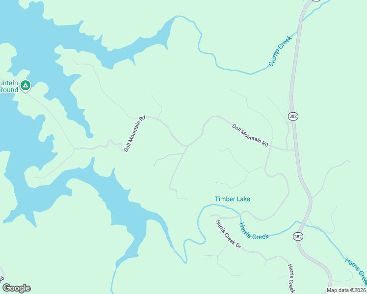 map of restaurants, bars, coffee shops, grocery stores, and more near Doll Mountain Road in Ellijay
