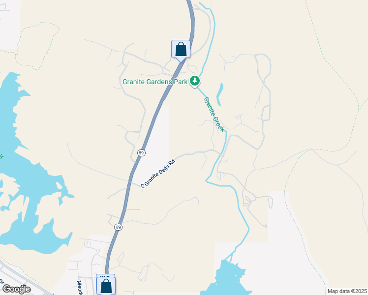map of restaurants, bars, coffee shops, grocery stores, and more near 2481-2599 E Granite Dells Rd in Prescott