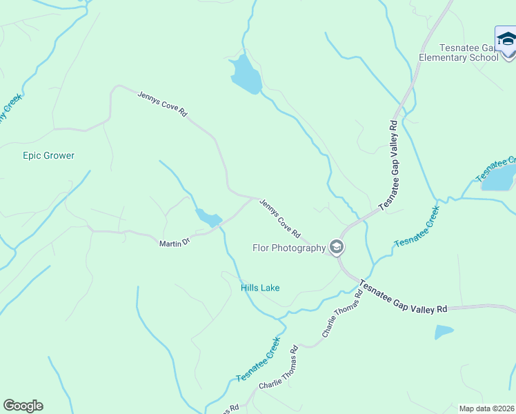 map of restaurants, bars, coffee shops, grocery stores, and more near 303 Jennys Cove Road in Cleveland