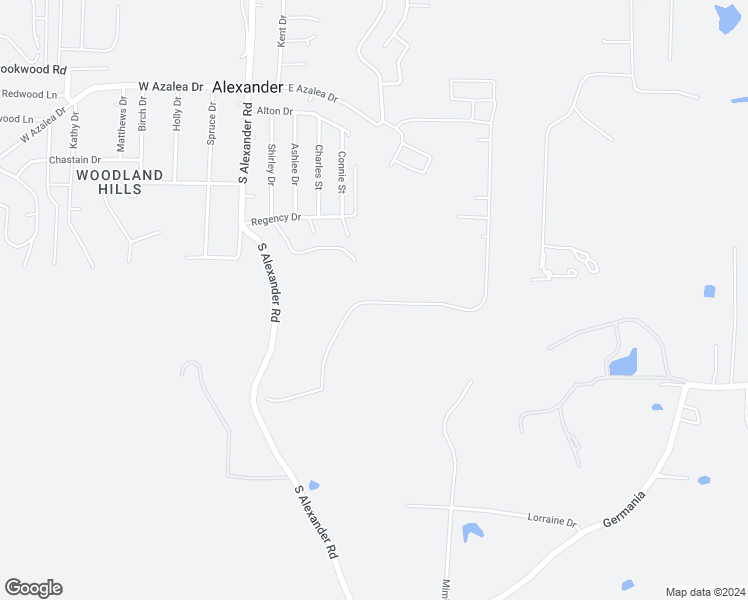 map of restaurants, bars, coffee shops, grocery stores, and more near Pleasant Valley Drive in Alexander