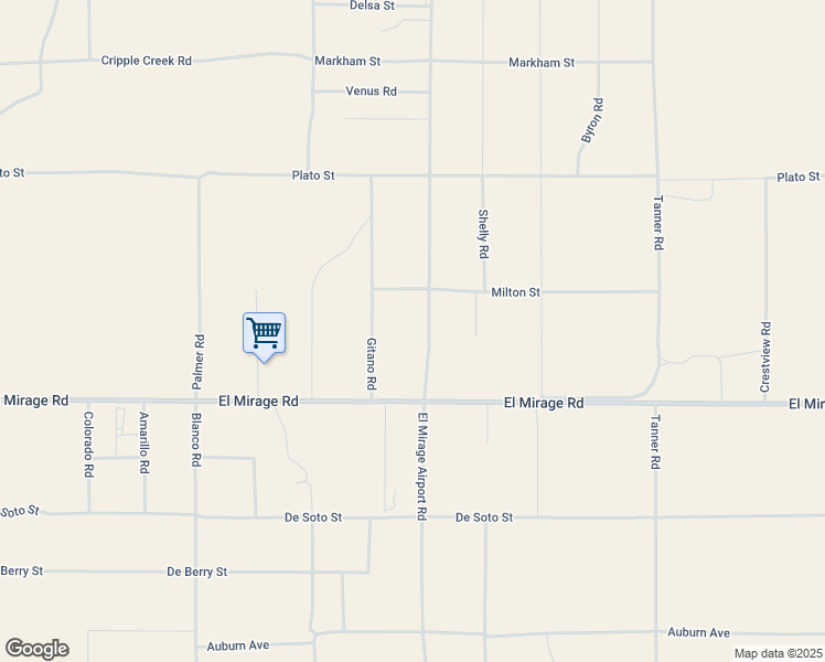 map of restaurants, bars, coffee shops, grocery stores, and more near 19434 El Mirage Airport Road in Adelanto