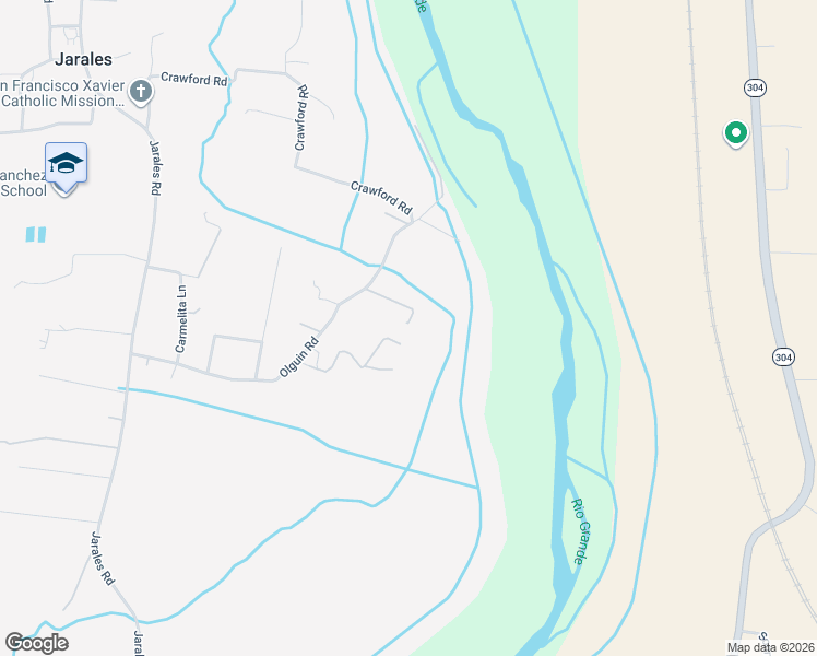 map of restaurants, bars, coffee shops, grocery stores, and more near 79 Olguin Road in Jarales