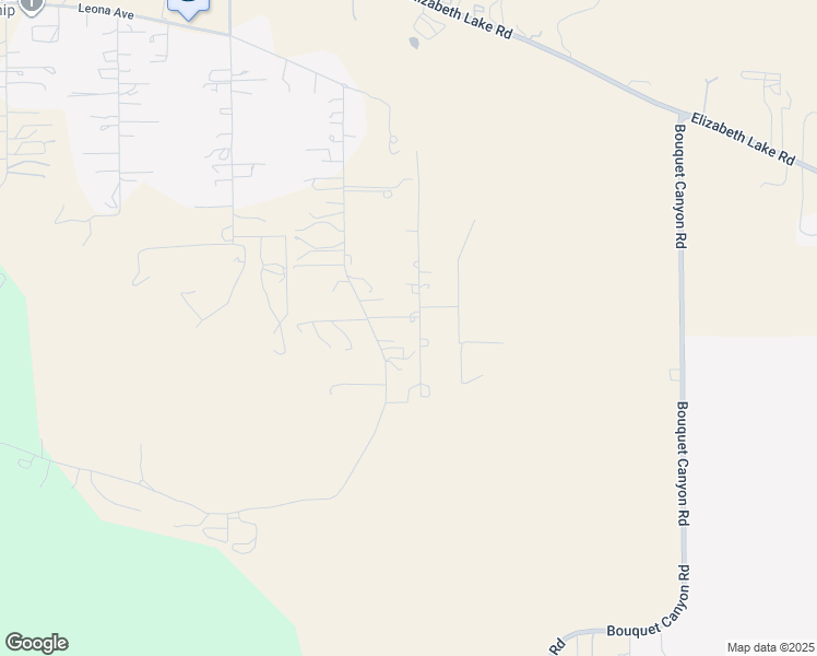 map of restaurants, bars, coffee shops, grocery stores, and more near 8600 Vientos Drive in Leona Valley