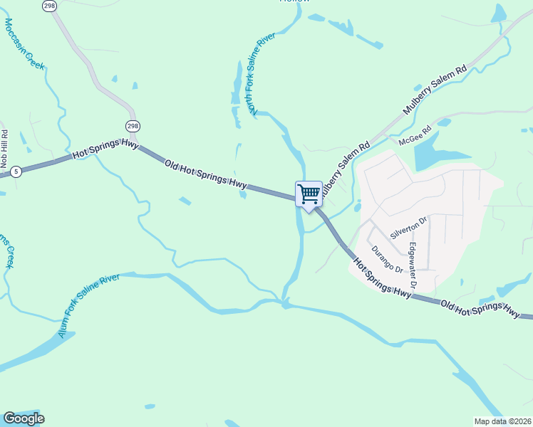 map of restaurants, bars, coffee shops, grocery stores, and more near 4444 Arkansas 5 in Benton