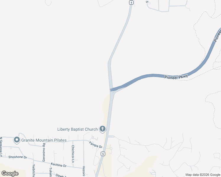 map of restaurants, bars, coffee shops, grocery stores, and more near 5166 North Williamson Valley Road in Prescott