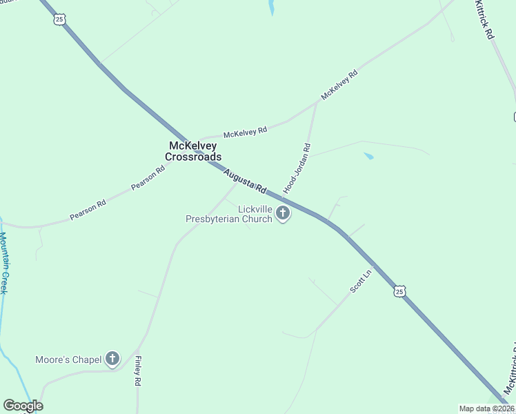 map of restaurants, bars, coffee shops, grocery stores, and more near 9940 Augusta Road in Pelzer