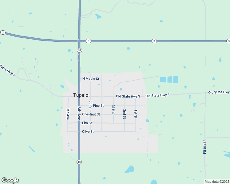 map of restaurants, bars, coffee shops, grocery stores, and more near 100 3rd Street in Tupelo
