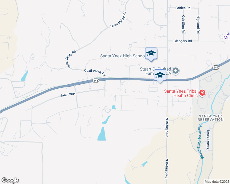 map of restaurants, bars, coffee shops, grocery stores, and more near 843 Sienna Way in Solvang