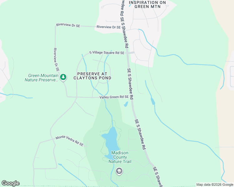map of restaurants, bars, coffee shops, grocery stores, and more near 5009 Valley Green Road Southeast in Huntsville