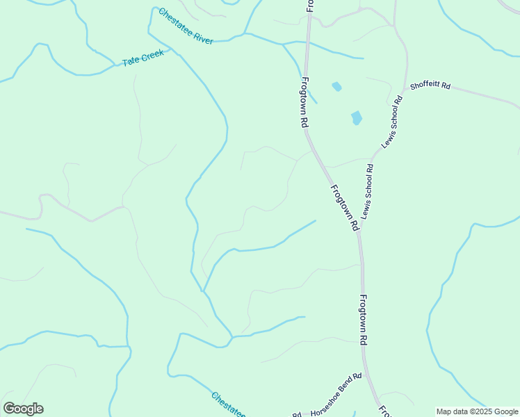 map of restaurants, bars, coffee shops, grocery stores, and more near Frogtown Place in Lumpkin County
