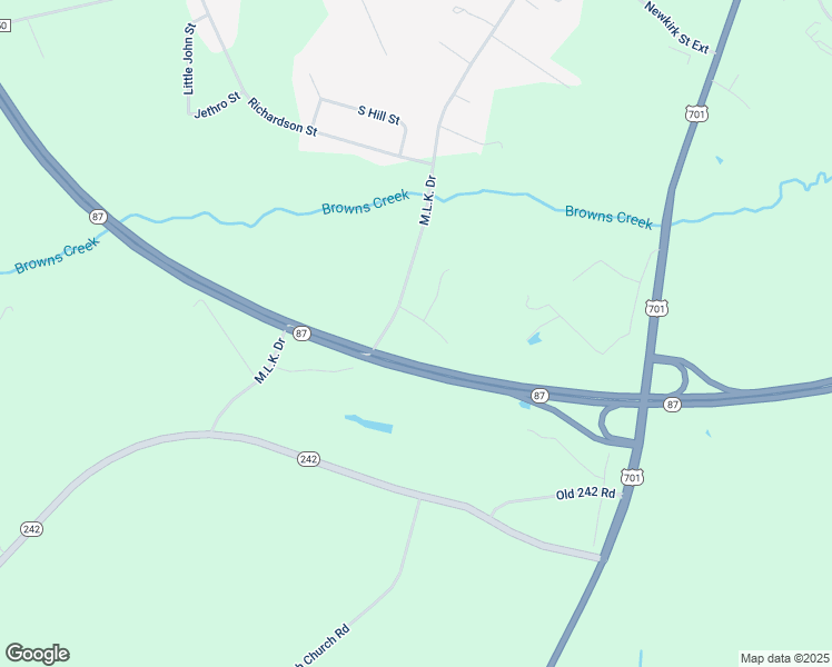 map of restaurants, bars, coffee shops, grocery stores, and more near McDowell Farm Lane in Bladen County