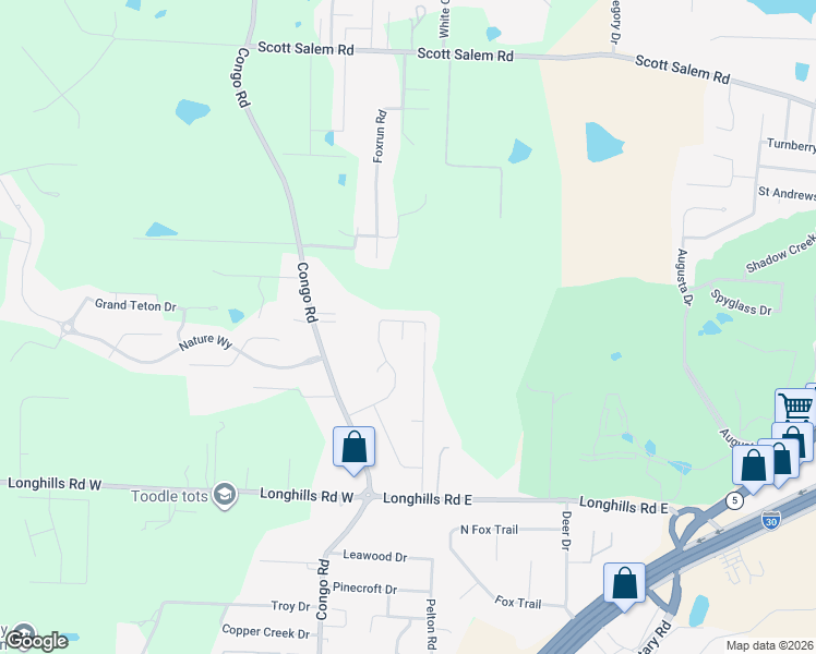map of restaurants, bars, coffee shops, grocery stores, and more near 1626 Michael Drive in Benton