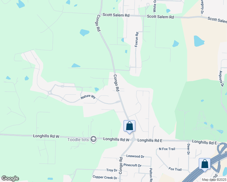 map of restaurants, bars, coffee shops, grocery stores, and more near 4583 Congo Road in Benton