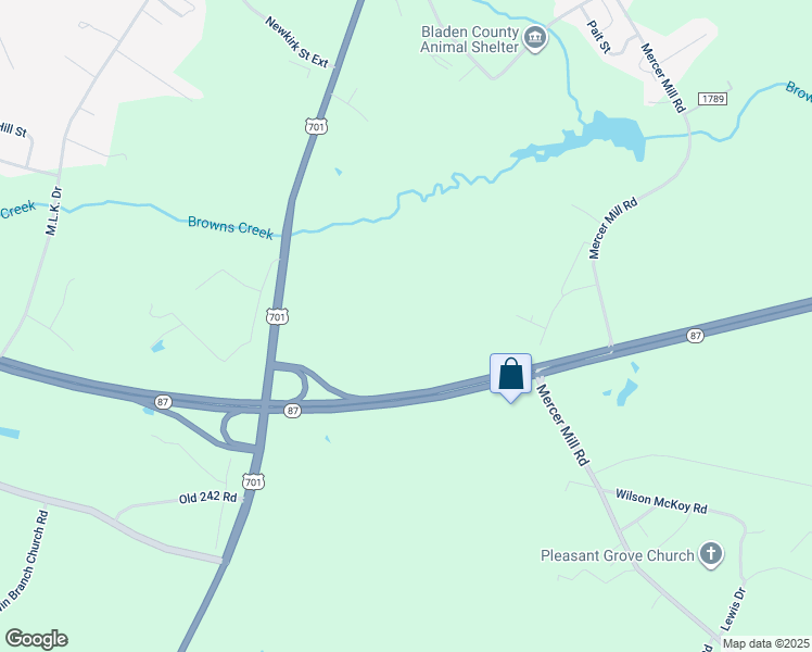 map of restaurants, bars, coffee shops, grocery stores, and more near North Carolina 87 Bypass in Elizabethtown