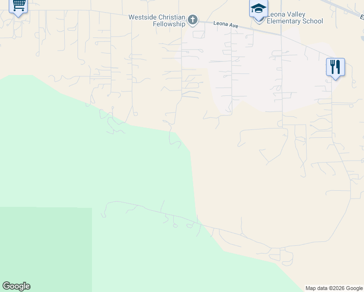 map of restaurants, bars, coffee shops, grocery stores, and more near 39910 95th Street West in Leona Valley