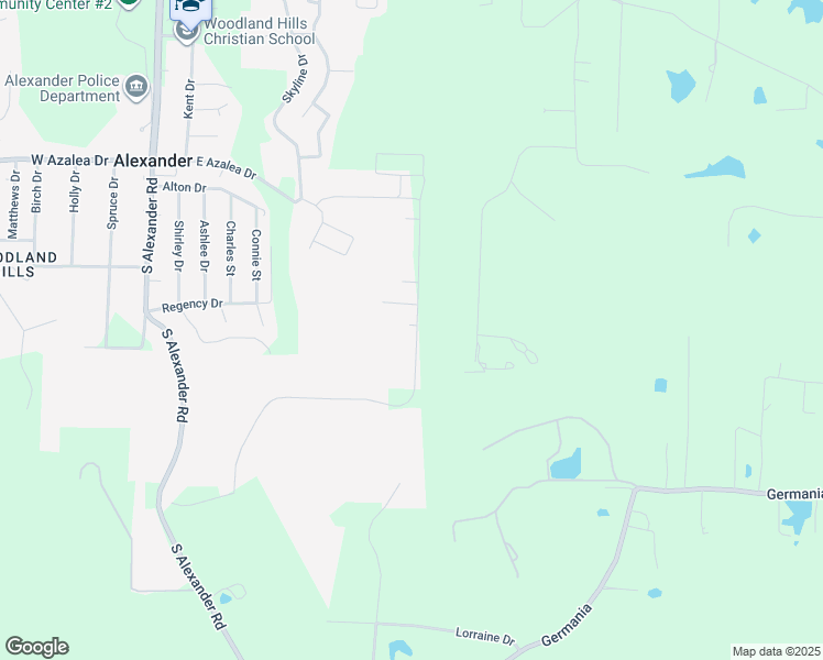 map of restaurants, bars, coffee shops, grocery stores, and more near 9207 Pleasant Valley Drive in Alexander