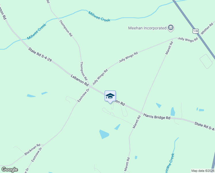 map of restaurants, bars, coffee shops, grocery stores, and more near 2801 Lebanon Road in Pendleton