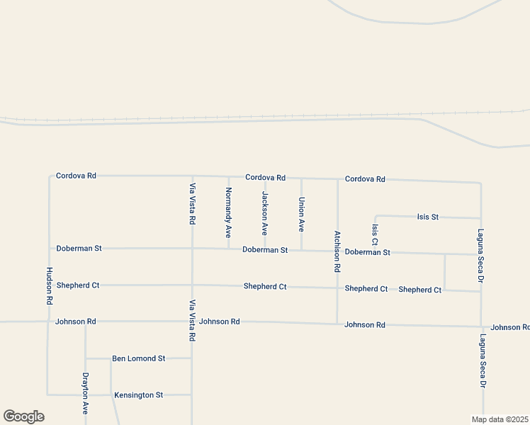 map of restaurants, bars, coffee shops, grocery stores, and more near Jackson Avenue in San Bernardino County