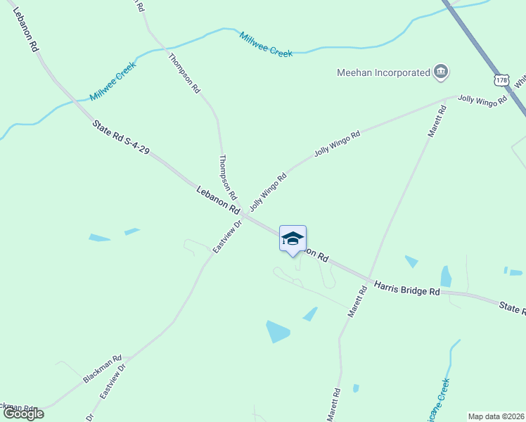 map of restaurants, bars, coffee shops, grocery stores, and more near 2801 Lebanon Road in Pendleton