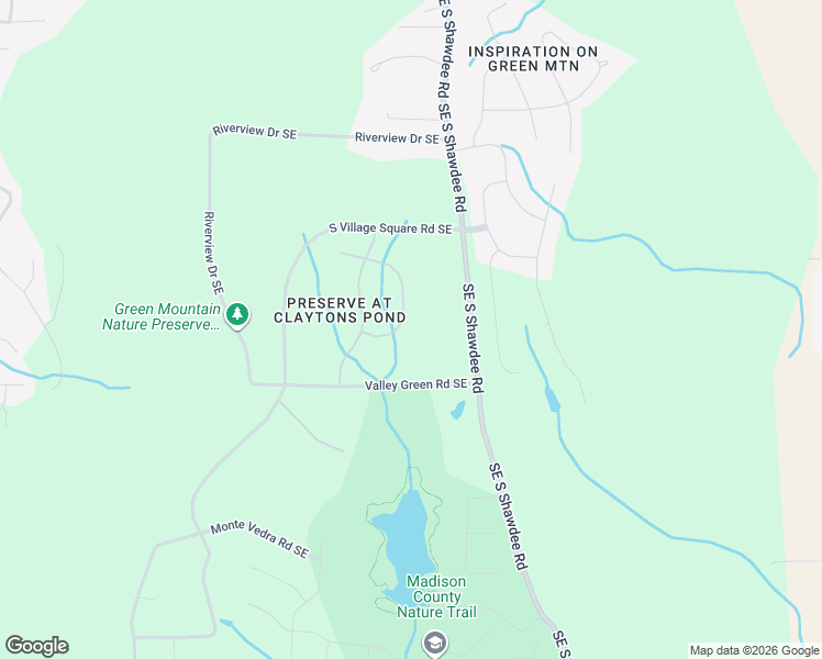 map of restaurants, bars, coffee shops, grocery stores, and more near 15 Winter Walk Way Southeast in Huntsville