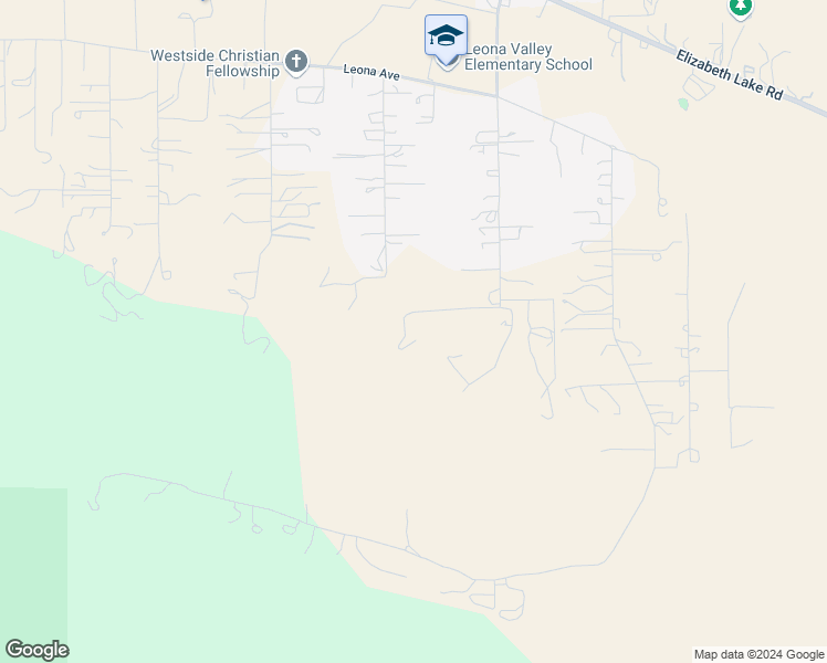 map of restaurants, bars, coffee shops, grocery stores, and more near 39851 90th Street West in Leona Valley