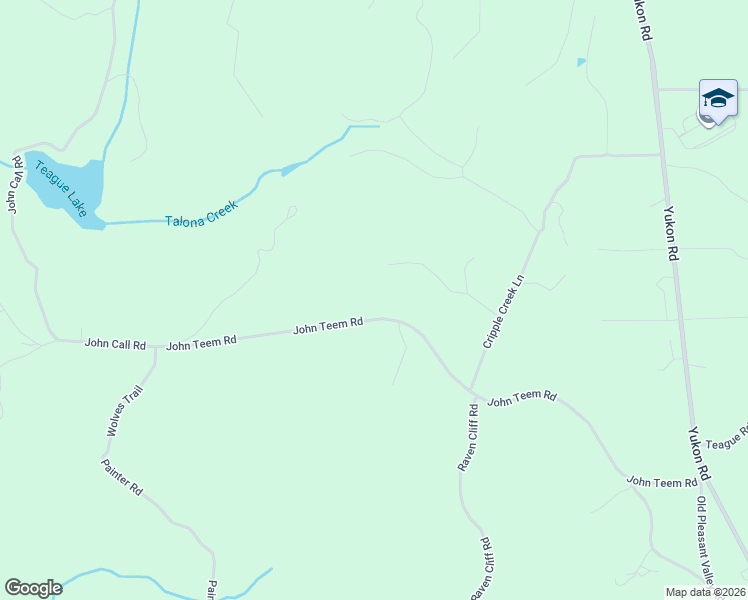 map of restaurants, bars, coffee shops, grocery stores, and more near 990 John Teem Road in Talking Rock