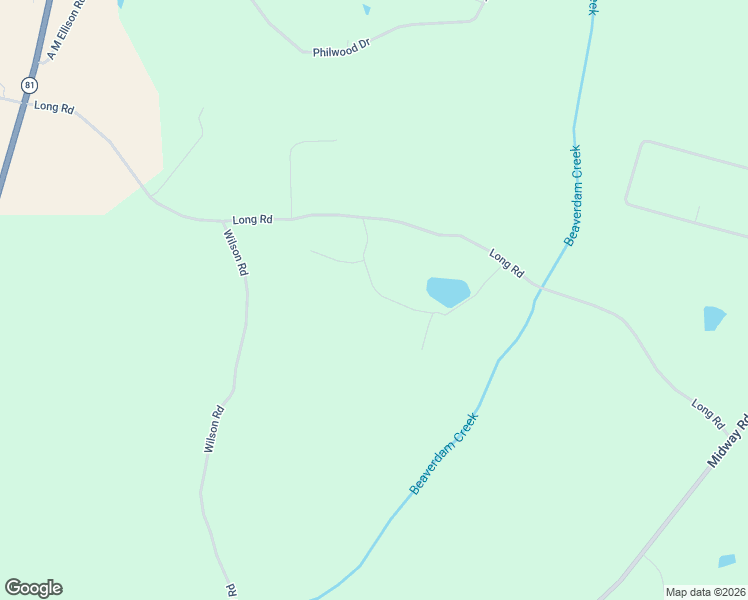 map of restaurants, bars, coffee shops, grocery stores, and more near 1024 Omega Farms Lane in Williamston
