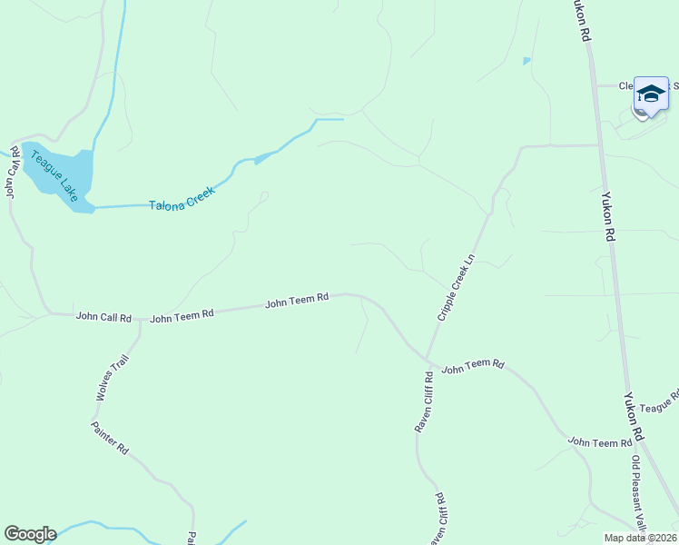 map of restaurants, bars, coffee shops, grocery stores, and more near 990 John Teem Road in Talking Rock