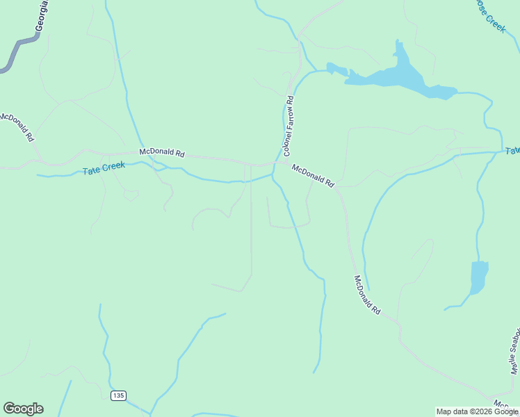 map of restaurants, bars, coffee shops, grocery stores, and more near 319 Tate Creek Trail in Dahlonega