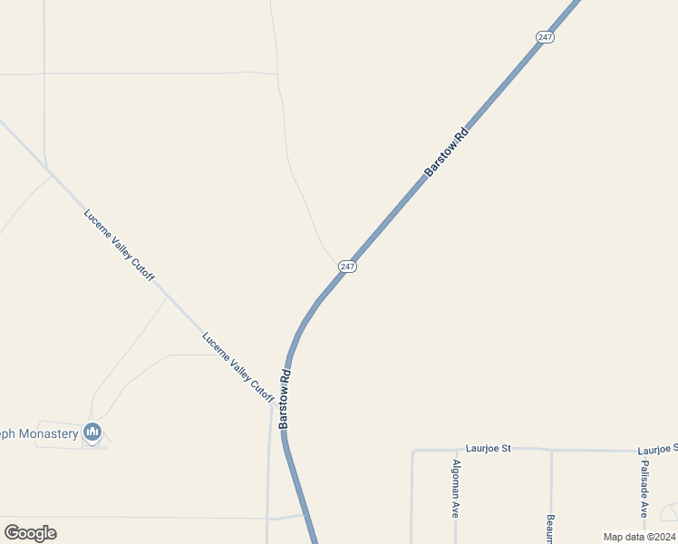 map of restaurants, bars, coffee shops, grocery stores, and more near California 247 in Lucerne Valley